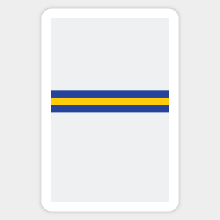 Leeds White Blue & Yellow Colours Bar Design Sticker